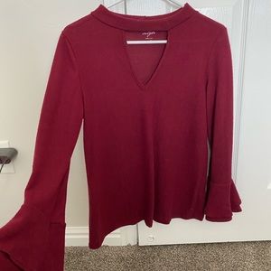 Cute burgundy long sleeve! (Worn once)